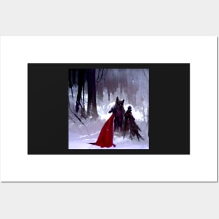 little red riding hood and the big bad wolf Posters and Art